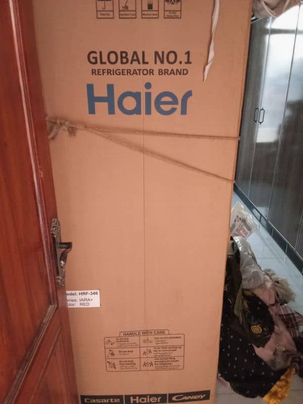 Haier fridge new hai use nai hua model HRF - 346  inverter red color 0