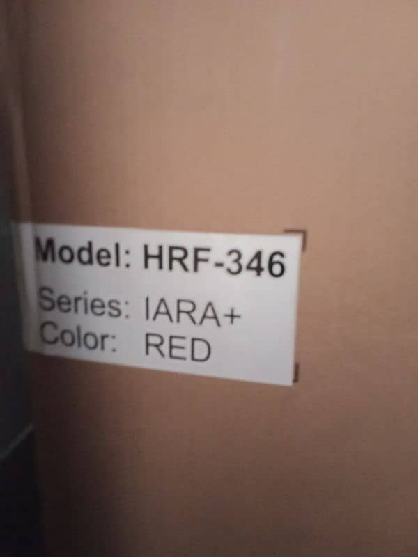 Haier fridge new hai use nai hua model HRF - 346  inverter red color 1