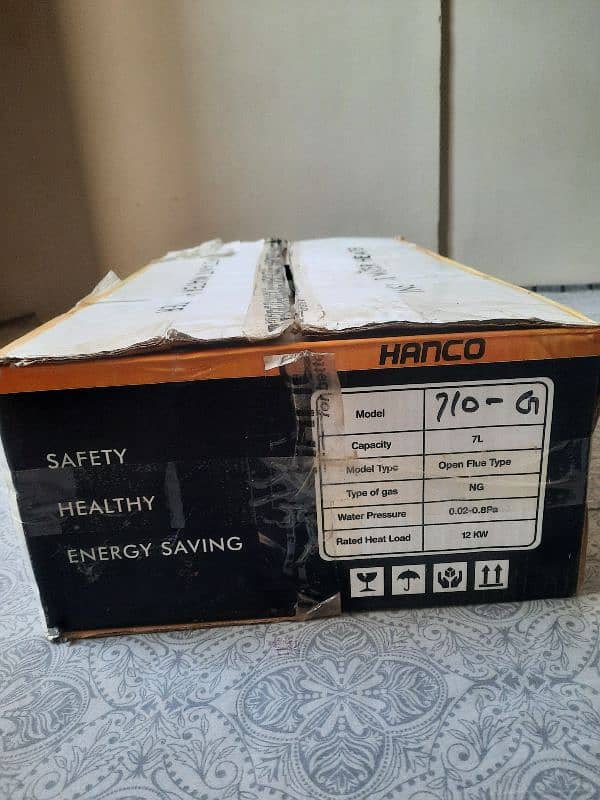 Hanco instant Gas Geyser unused New pice 6