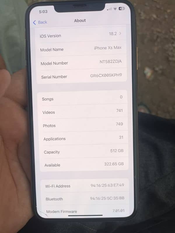 Xs Max approved dual Sim 512gb 90 health 7