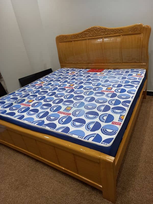 King Size Bed Solid wood new only bed without mattress 2