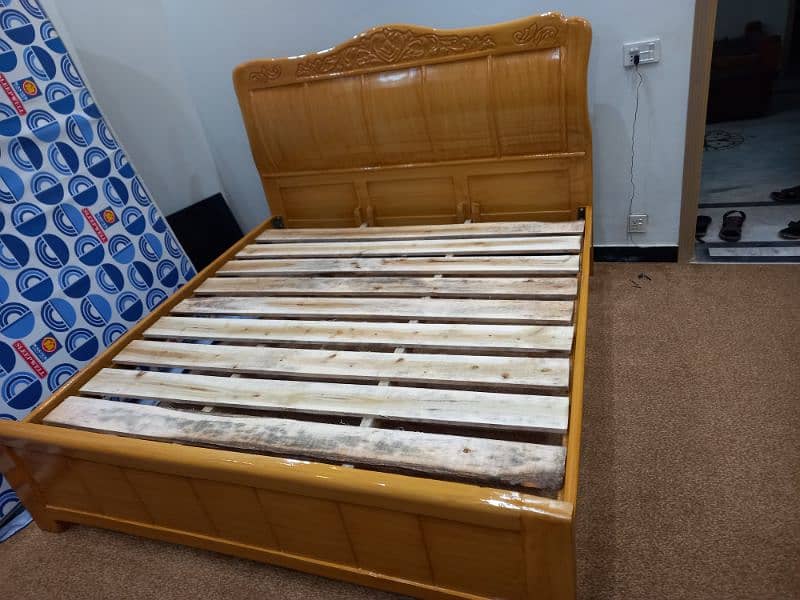 King Size Bed Solid wood new only bed without mattress 3