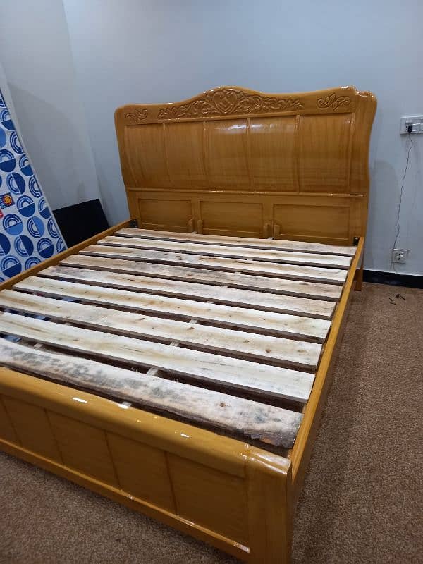 King Size Bed Solid wood new only bed without mattress 4