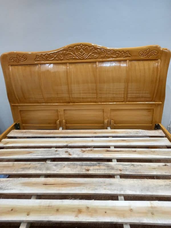 King Size Bed Solid wood new only bed without mattress 5