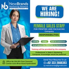 Sales Staff for Printing & Packaging Company