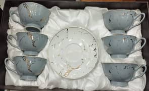 Tea cup set 6 cups and 6 plates