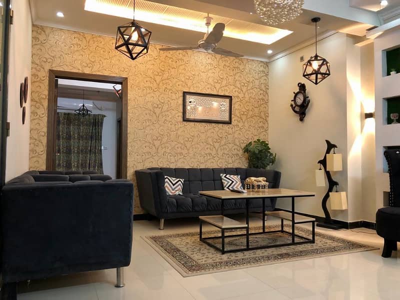 Fully furnished 2 bedroom apartments for rent in phase 4 civic center bahria town Rawalpindi 12