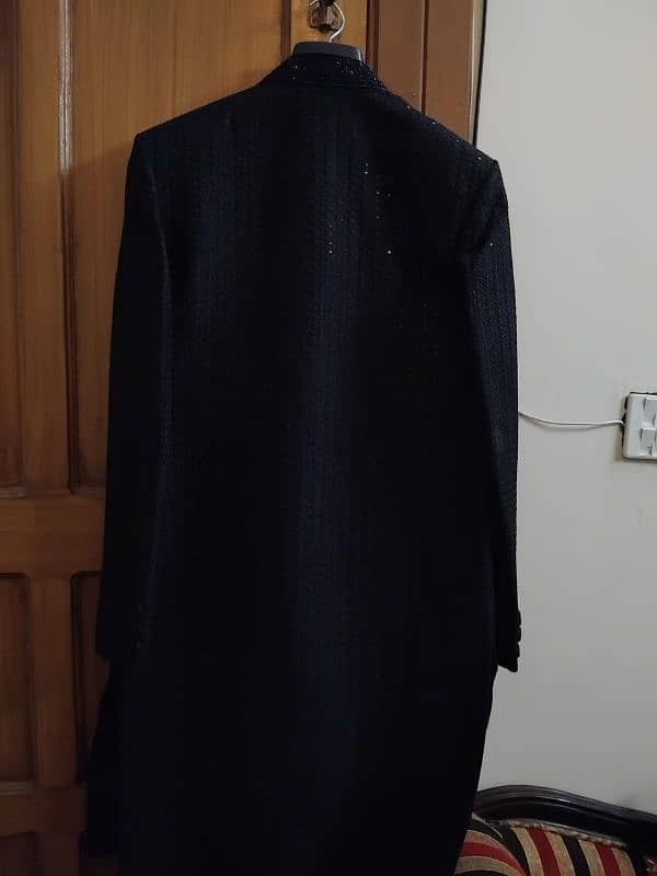 BLACK EMBROIDERY SHERWANI FOR GROOM 1