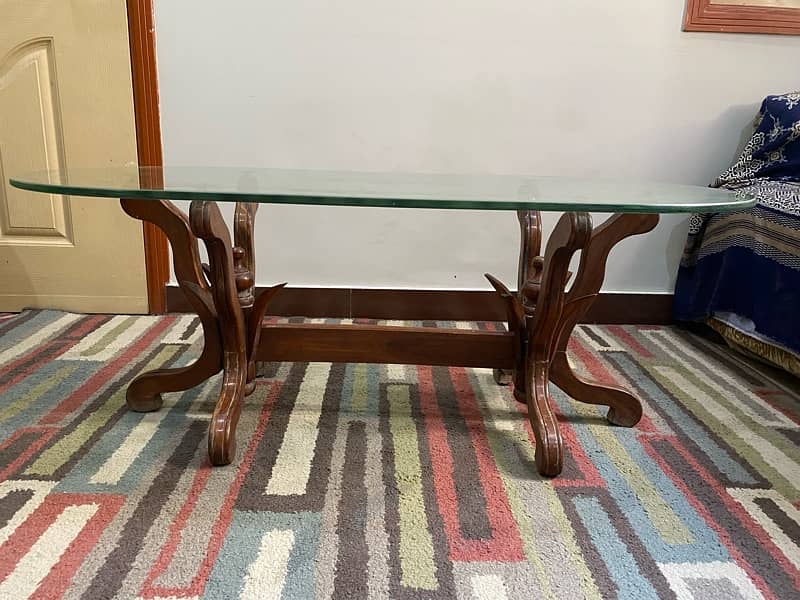 Sheesham Wood Center Table with 2 Side Tables 3