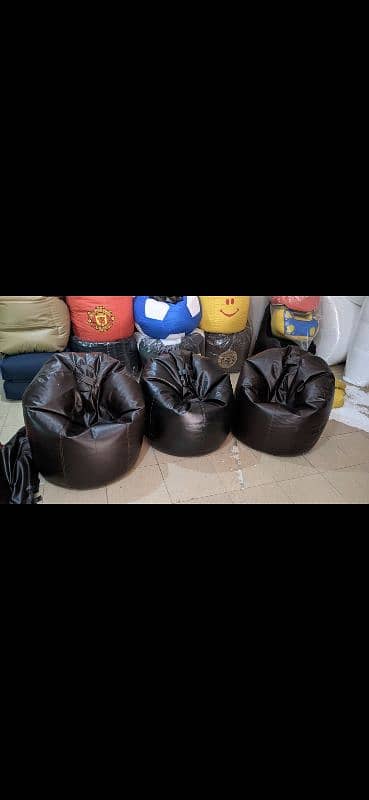 Leatherite bean bags 1