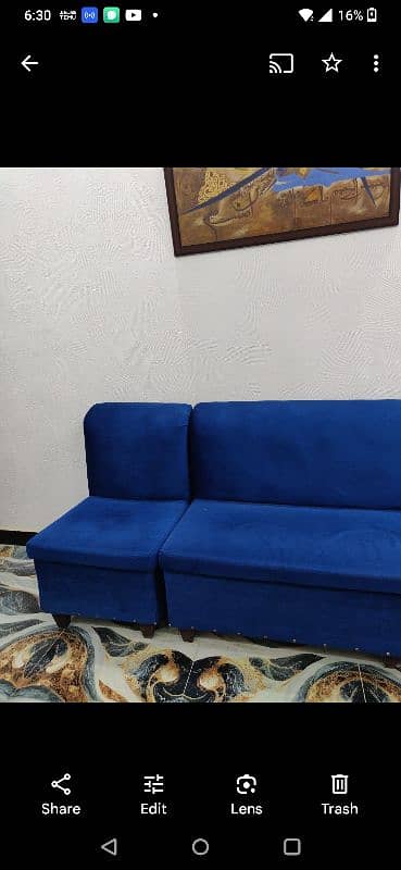 royal blue seven seater sofa set 0