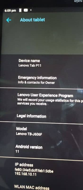 lenovo tab p11 gaming tablet in lush condition just like new 8