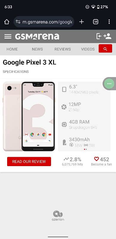 Google pixel 3xl 64GB Non PTA 0