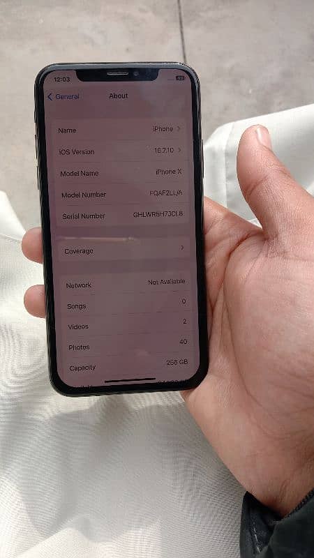 Iphone x 256 gb non pta 5