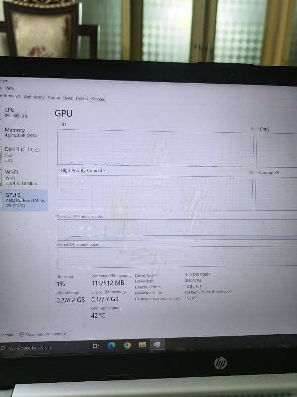 HP 15s Ryzen 5625U pro processor 8