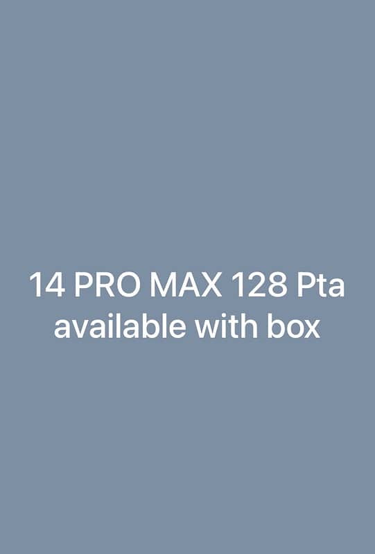 IPHONE 14 pro max 128gb pta approved 0