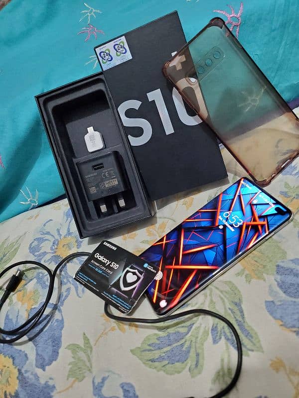 Samsung galaxy s10plus not open full box pta officel for sell dule sim 0