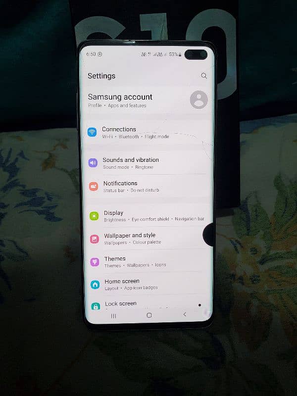 Samsung galaxy s10plus not open full box pta officel for sell dule sim 2