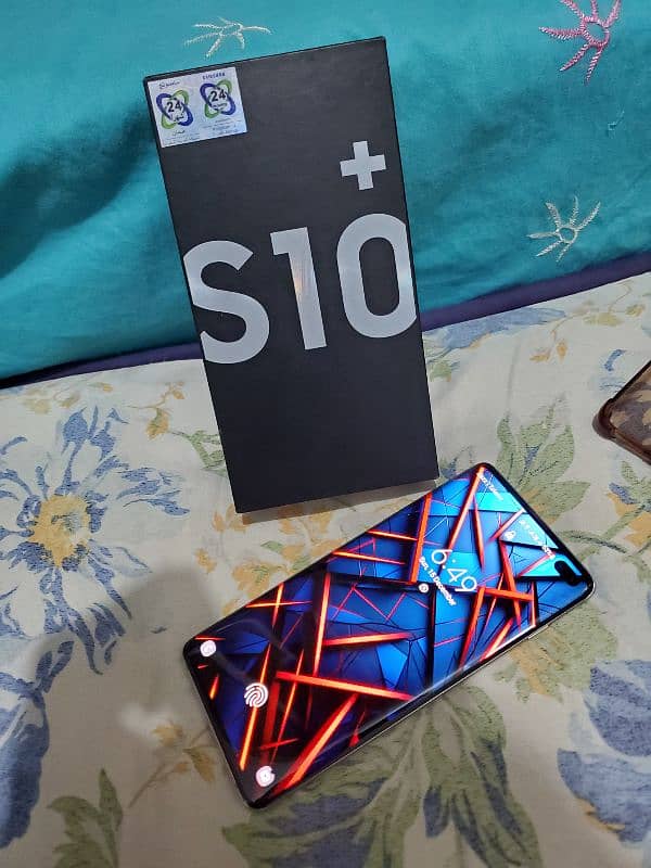 Samsung galaxy s10plus not open full box pta officel for sell dule sim 15