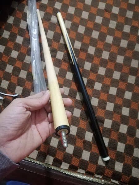 Imported Two Pieces 57 inches Snooker Stick with Leather Tip 0