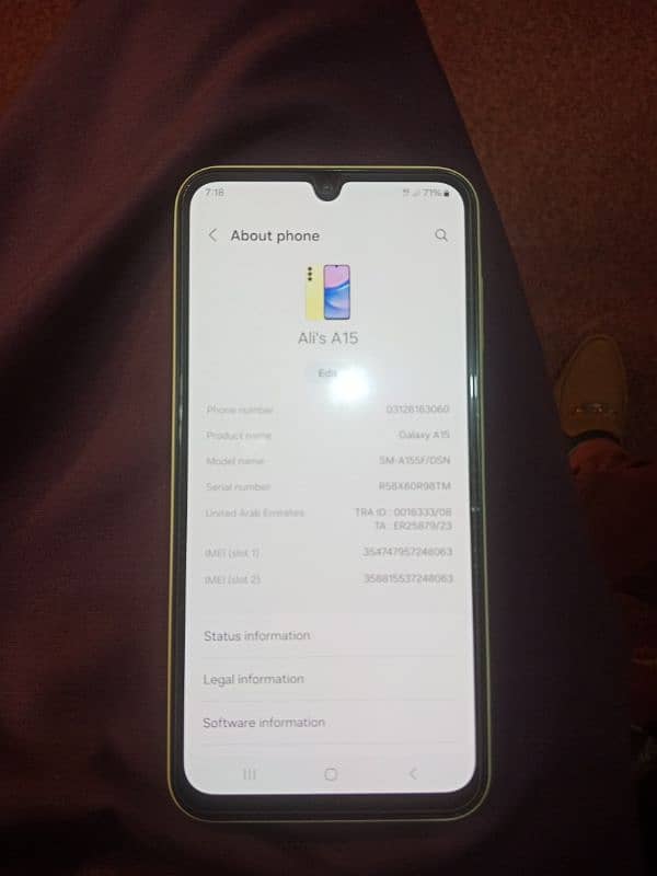 Samsung A15 6gb 128gb noon pta New condition hy 0