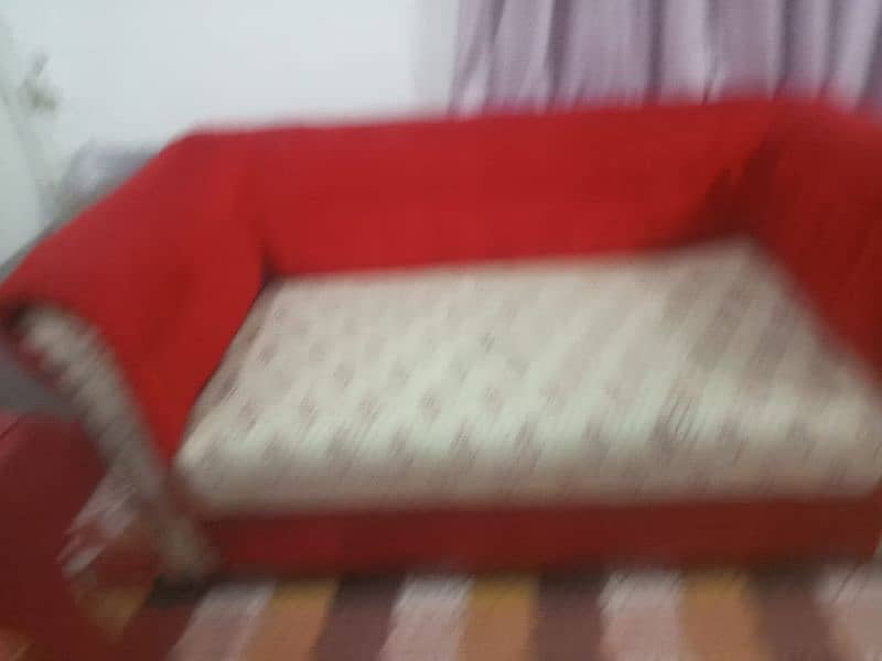 2 seater red sofa 1