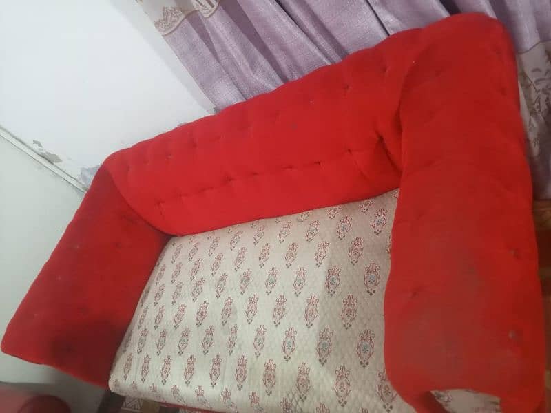 2 seater red sofa 2