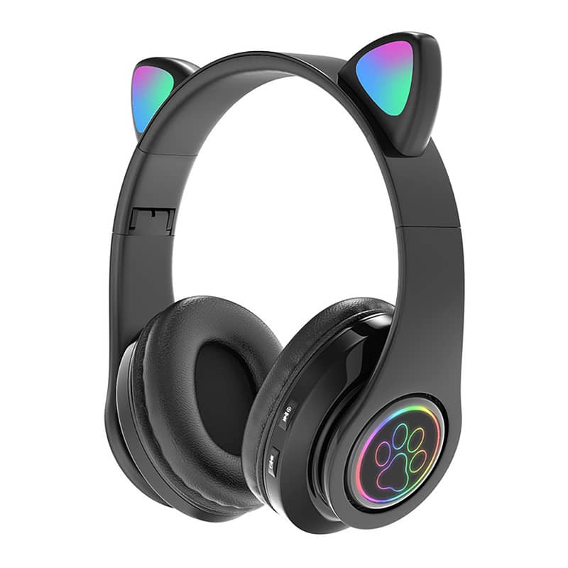 Cat Headphone Wireless Glowing Cute Cat Headset for GirlsLED Light Up 4