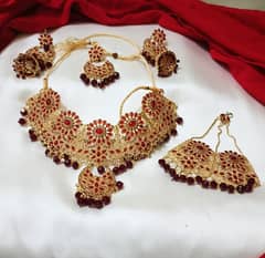 Beautiful Gold Plated Artificial Bridal Set