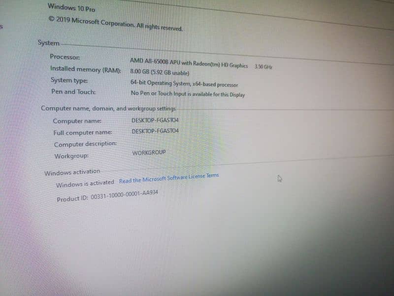 Hp Gaming Pc AMD A8 6500 for sale 5