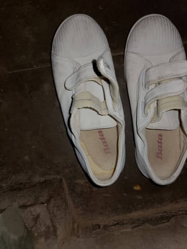 school white pt shoes size=39/5 2