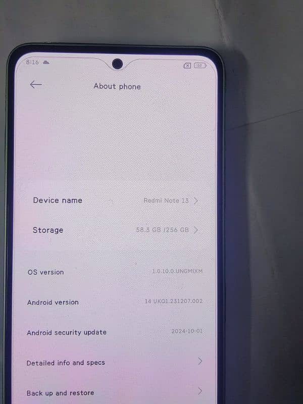 Xiaomi redmi note 13  8/256.9 month warranty. 7