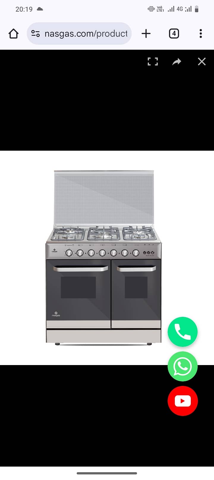 Nas gas 5 burner cooking range for sale 0