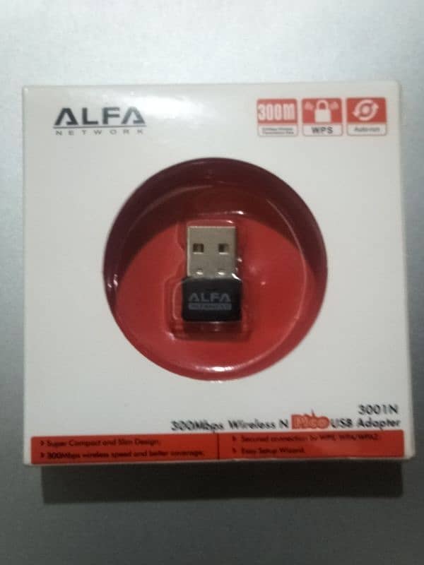 Alfa Wifi Wireless USB Adapter Mini 300Mbps 0