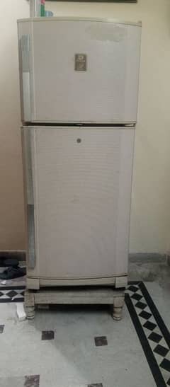 Two door refrigerator in use