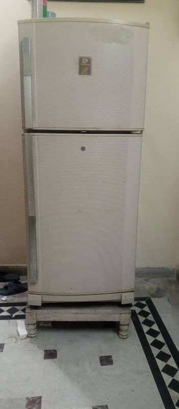 Two door refrigerator in use 0