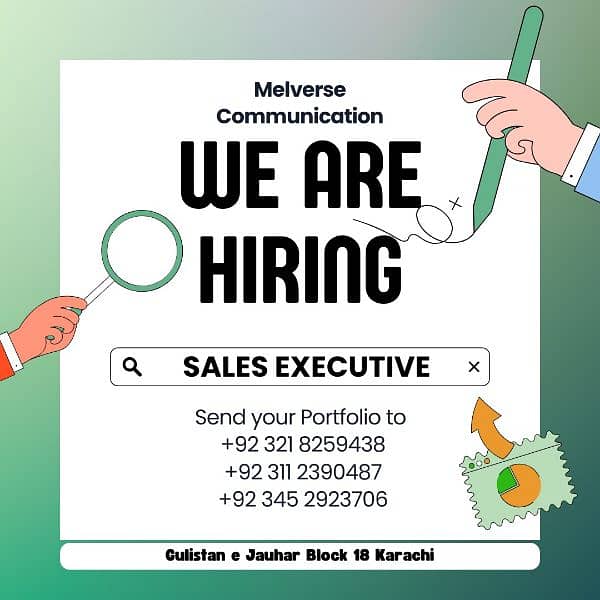 Sales Executive Required In Gulistan e Johar Block 18 0