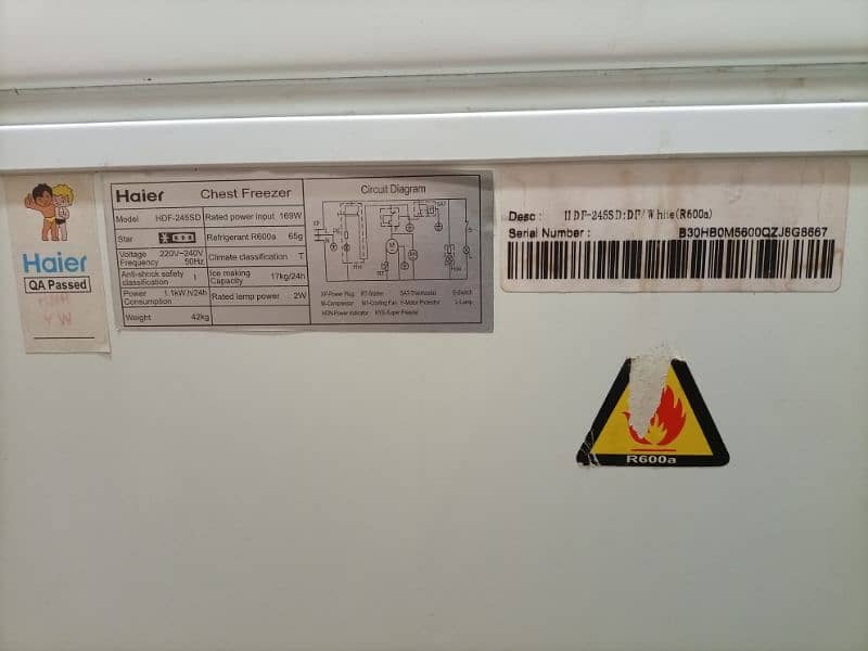 Haier Model: HDF-245SD Chest Freezer available for sale. 0