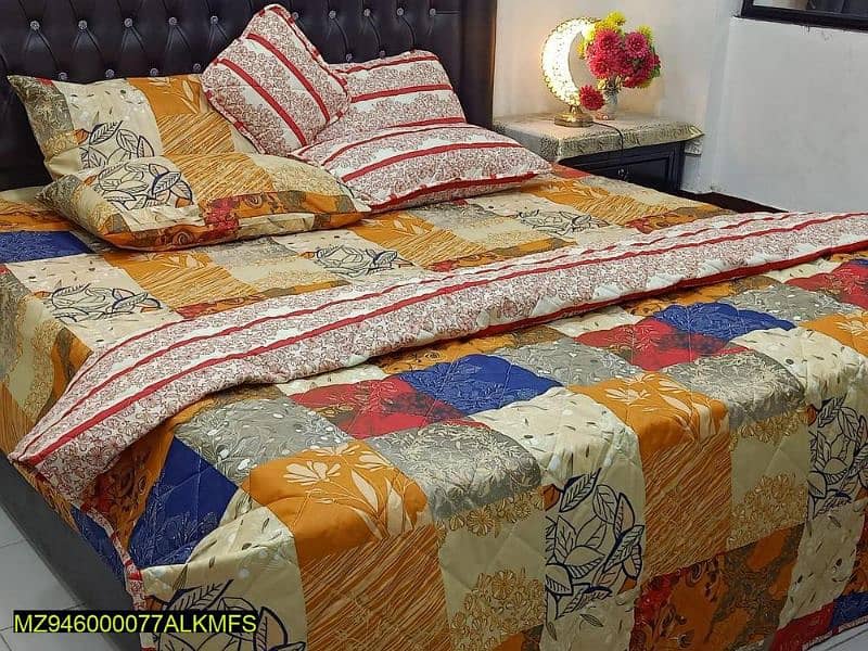 7 PCs cotton salonica printed comforter set 0