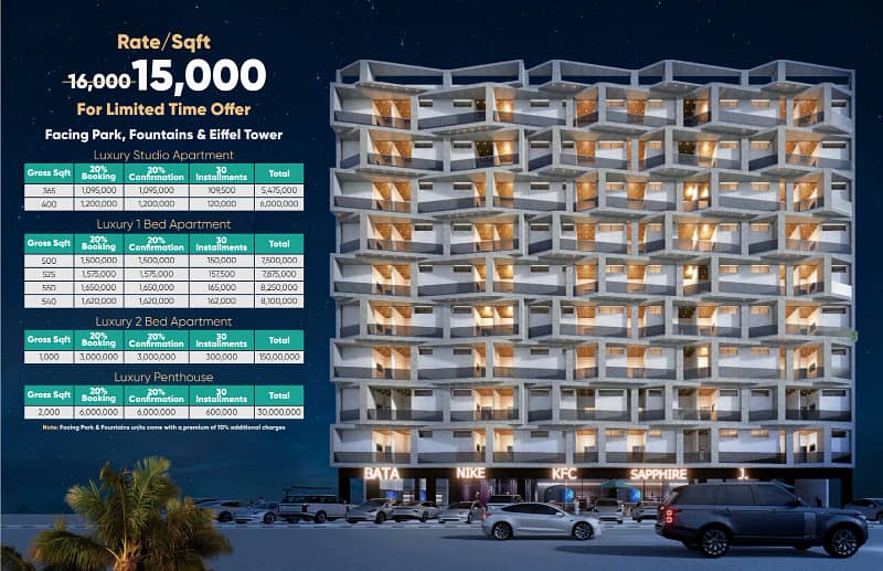 Book Your Luxury Studio Apartment for Just PKR 12 Lac at The Oasis Grand 14, Bahria Town Lahore 6