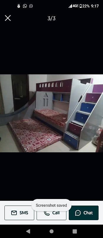 dabal bed fore sale Sath mattress b new hai 1