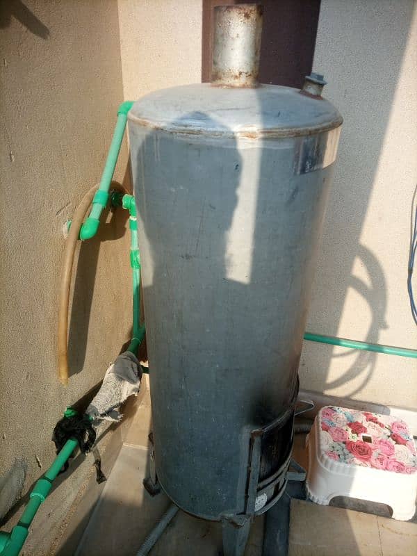 desi 35 gallon geyser on gas, wood and coil 1