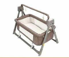 Portable Electric Baby Swing Cradle Bassinet Rocking Crib Infant