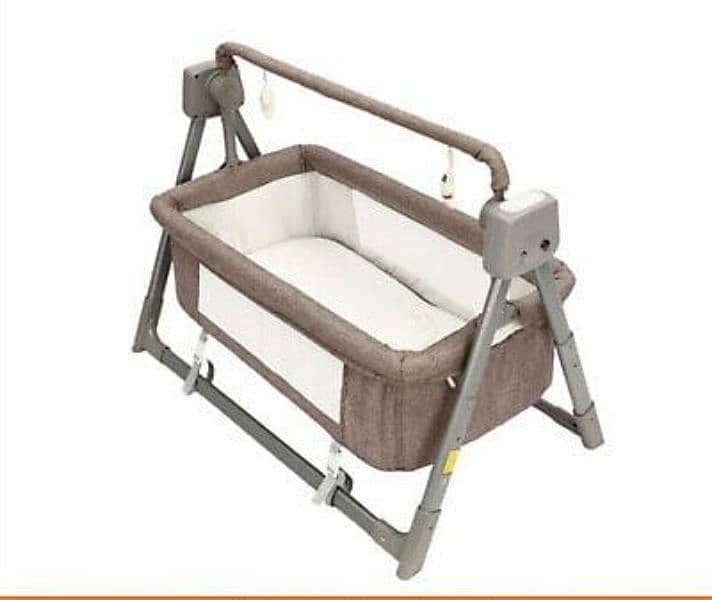 Portable Electric Baby Swing Cradle Bassinet Rocking Crib Infant 0