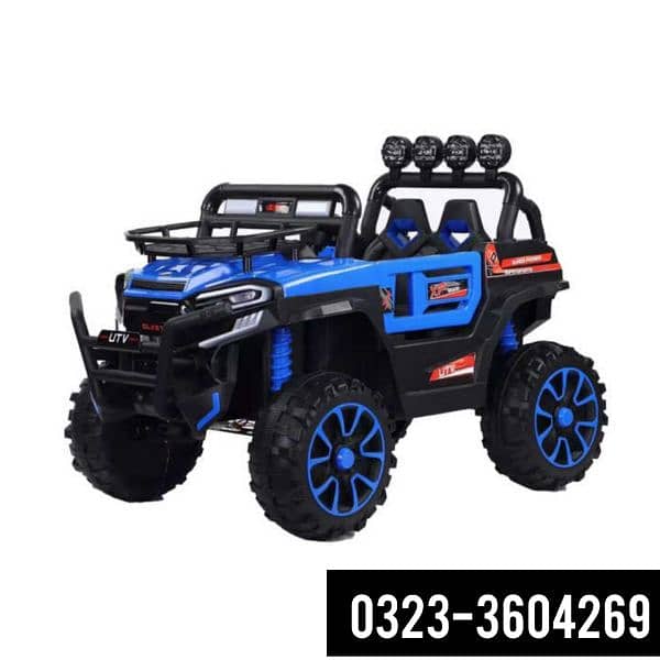 Dlx-6188 Baby Riding Electric Jeep in Red & Blue Color 4