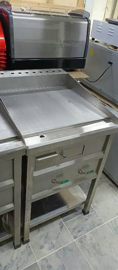 hot plate 2x2 feet for burger shawarma, pizza oven fast food setup