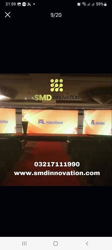 SMD Screen on rent with high quality on discount  in karachi 13