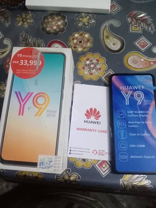 HUAWEI Y9 PRIME 2019 4/128GB ALL OK WITH ORIGINAL BOX ONLY 4