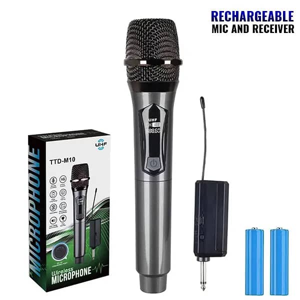 Handheld Wireless Microphone journalist reporting, interview mic 0