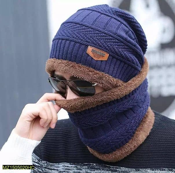 woolen Beanie with neck warmer 0